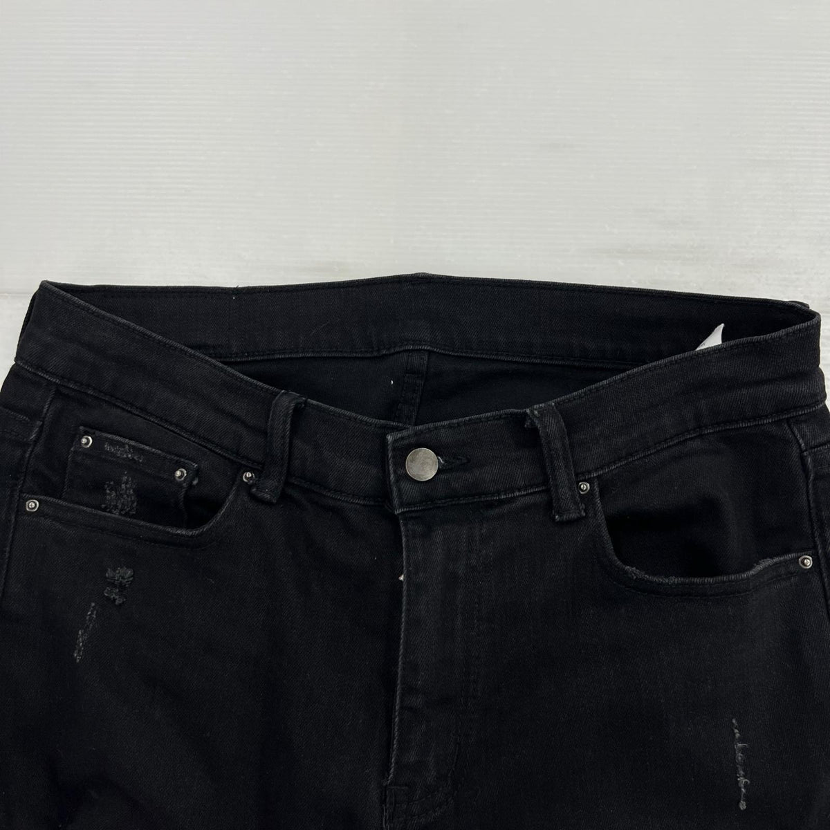 デニムパンツ mnml ダメージ加工 ブラック 32インチ RN139488 32 ブラック