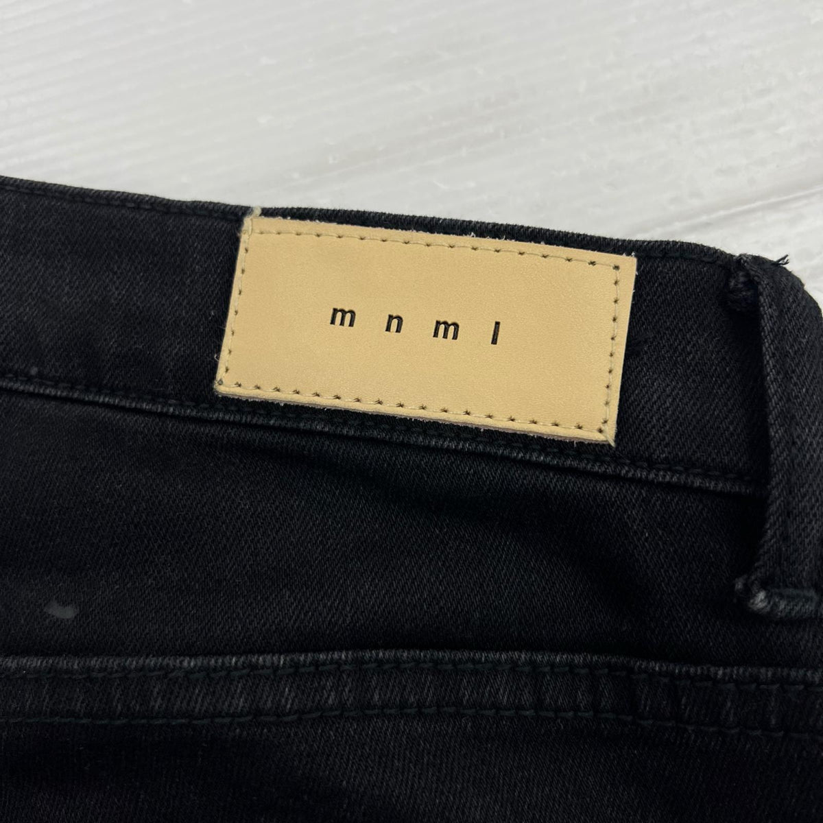 デニムパンツ mnml ダメージ加工 ブラック 32インチ RN139488 32 ブラック