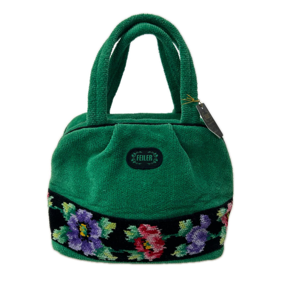 ハンドバッグ FEILER ﾊﾟｲﾙ 花柄 グリーン