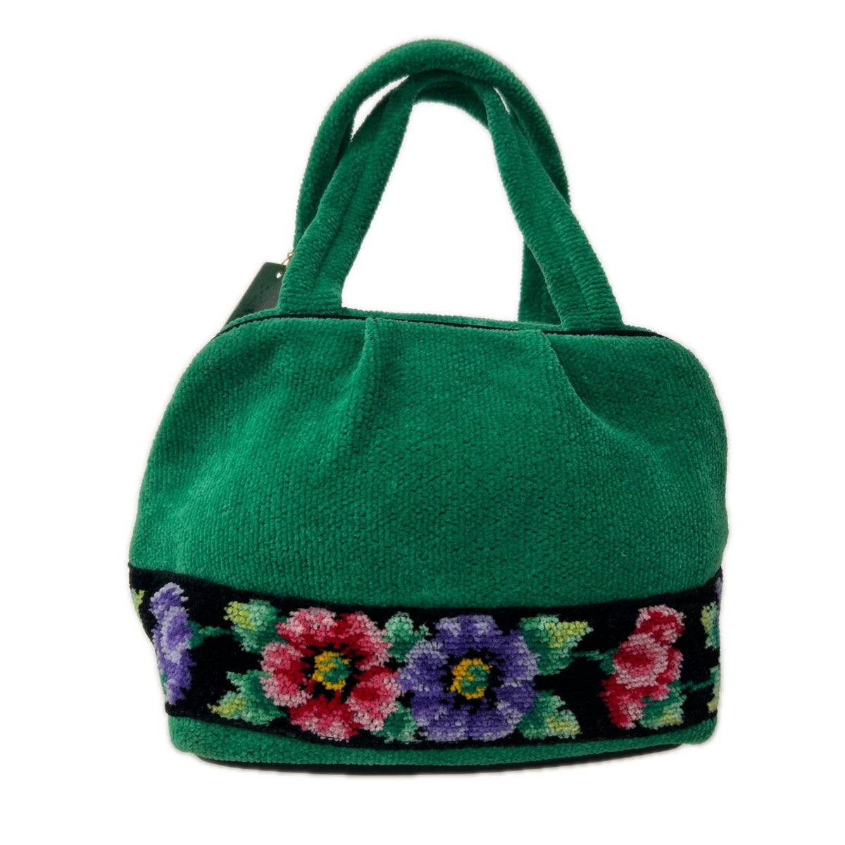 ハンドバッグ FEILER ﾊﾟｲﾙ 花柄 グリーン