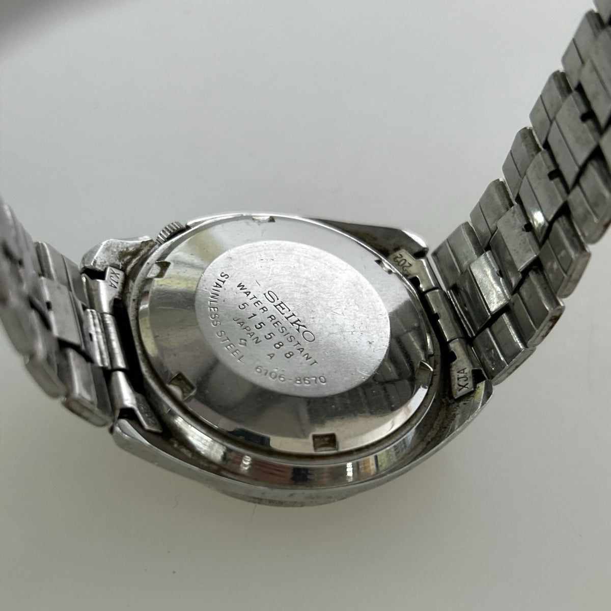 腕時計 SEIKO 5 ACTUS 自動巻き 6106-8670 シルバー