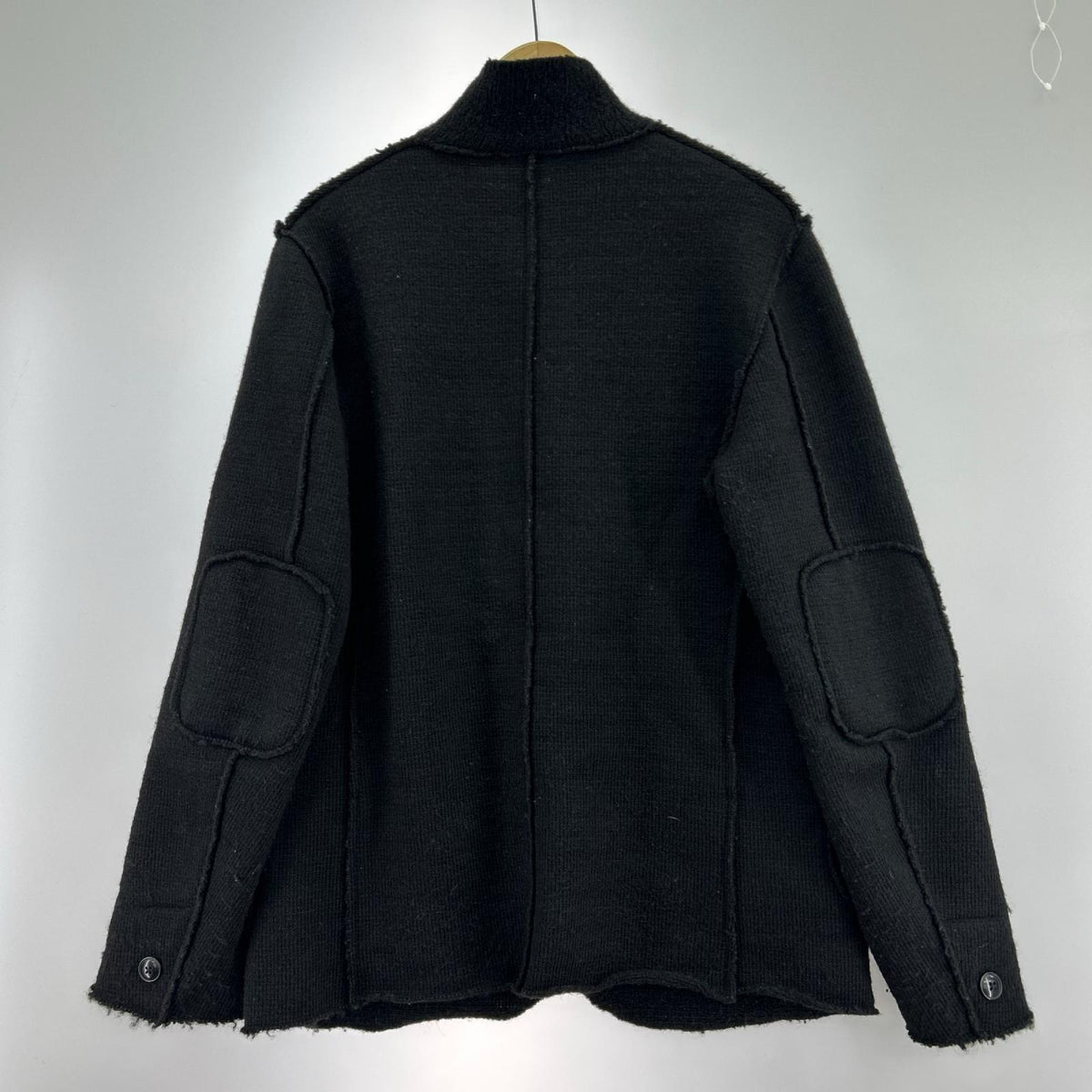 ジャケット ｳｰﾙ ﾆｯﾄｼﾞｬｹｯﾄ 黒 4 4 ブラック