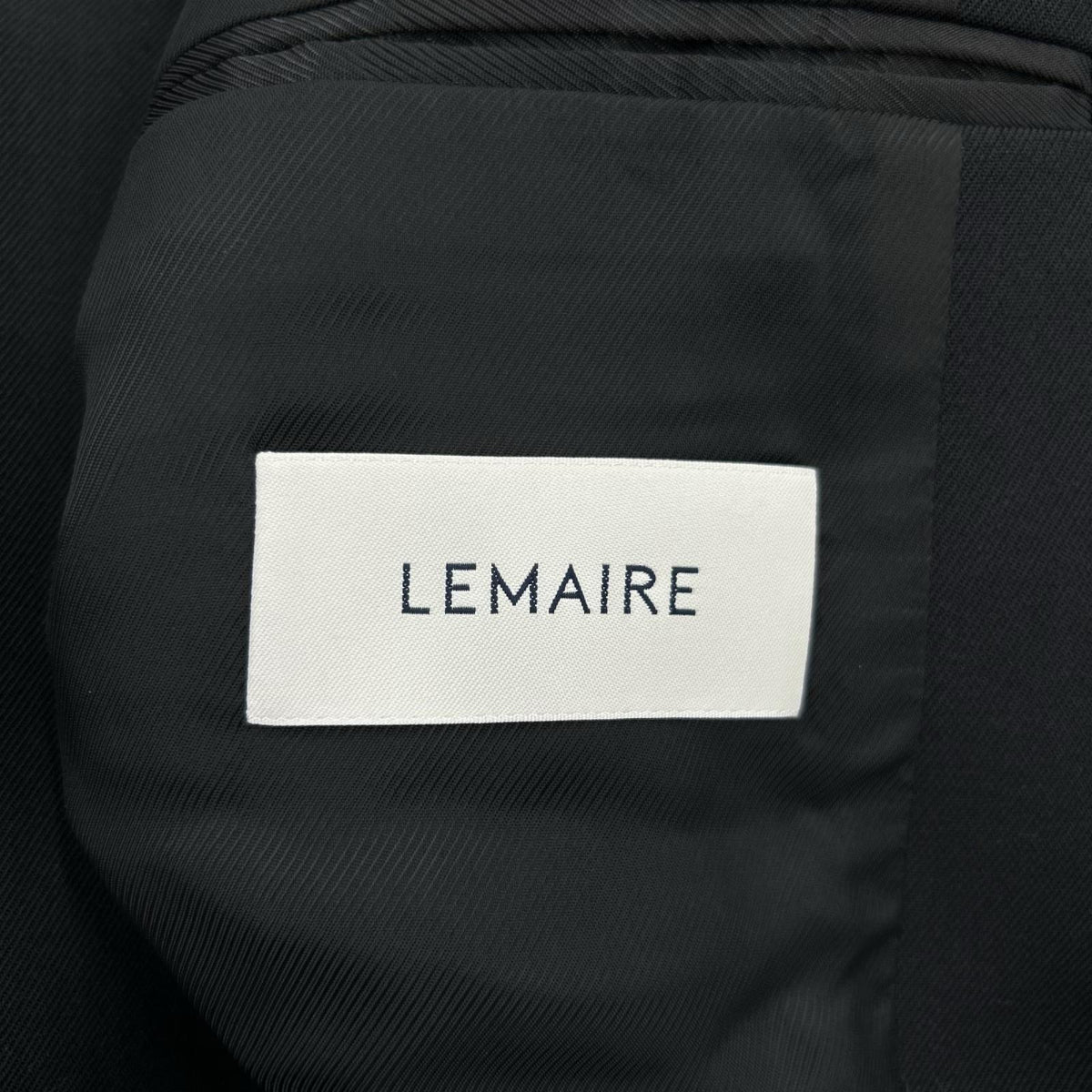 テーラードジャケット LEMAIRE ｼﾝｸﾞﾙﾌﾞﾚｽﾃｯﾄﾞ 3Bﾃｰﾗｰﾄﾞｼﾞｬｹｯﾄ 50 ブラック