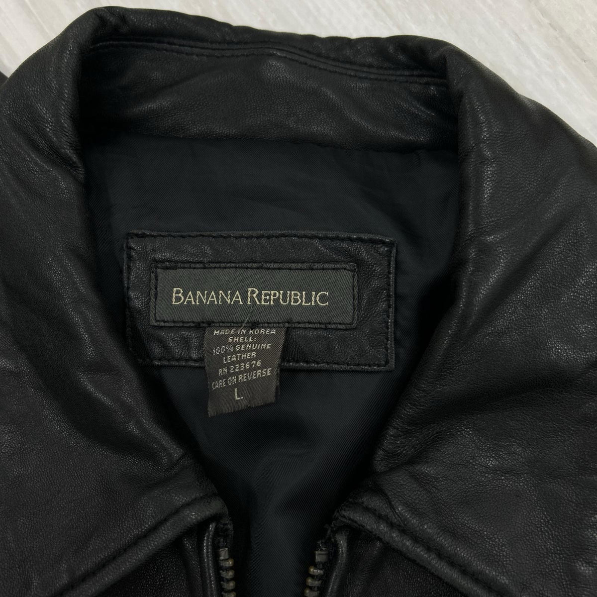 ジャケット 90s頃 Banana Republic ﾚｻﾞｰｼﾞｬｹｯﾄ L 黒 L ブラック