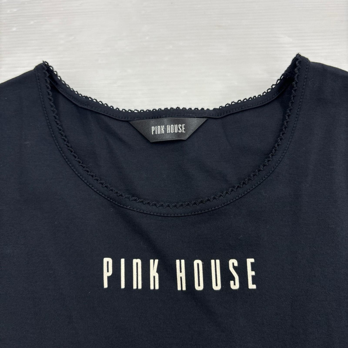 ワンピース PINK HOUSE 半袖ワンピース ブラック