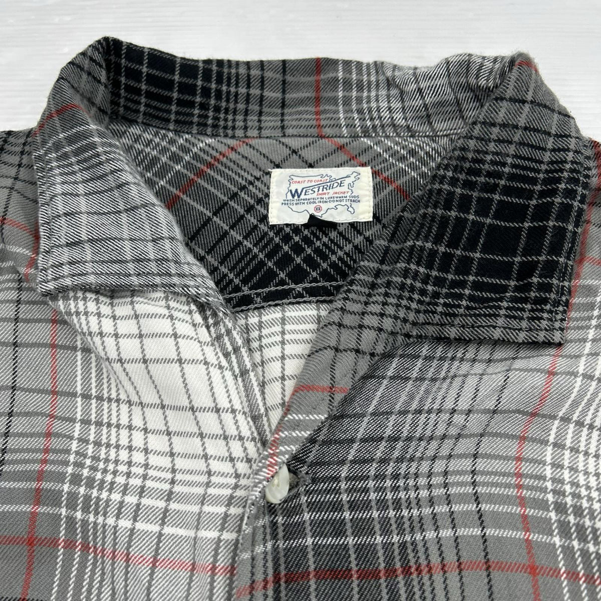 長袖シャツ WEST RIDE ﾚｰﾖﾝﾁｪｯｸｼｬﾂ M 黒 M ブラック