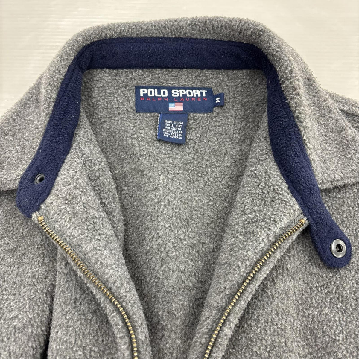 ジャケット POLO SPORT ﾌﾘｰｽ ｽｳｨﾝｸﾞﾄｯﾌﾟ ｸﾞﾚｰ M グレー