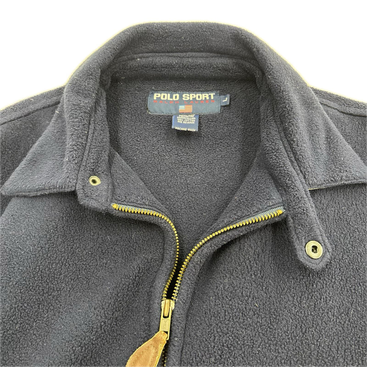 ジャケット POLO SPORT ﾌﾘｰｽ ｽｳｨﾝｸﾞﾄｯﾌﾟ 紺 L