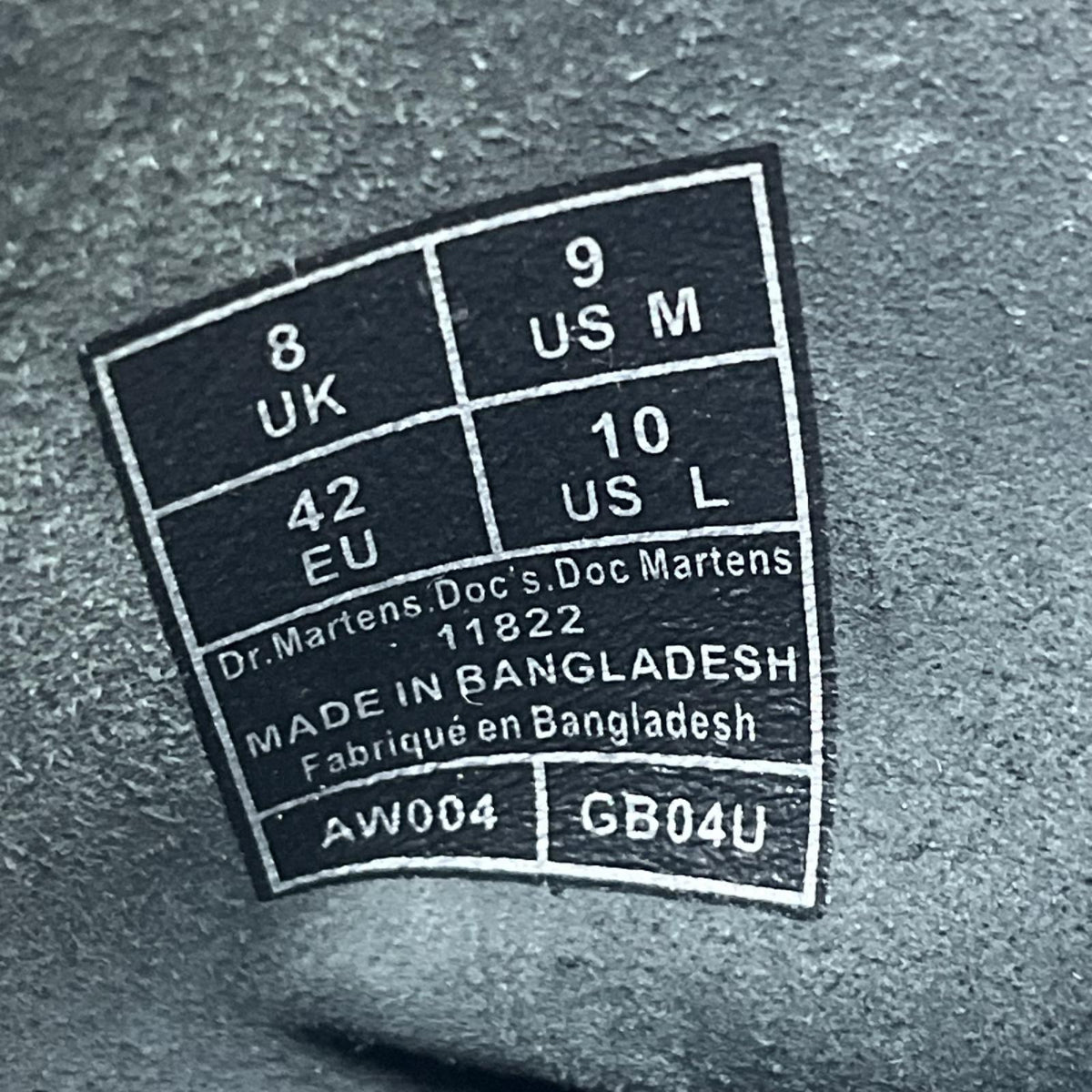 ブーツ Dr.Martens 8ﾎｰﾙﾌﾞｰﾂ UK8 ﾌﾞﾗｯｸ 27cm (US9 UK8 1/2 EU44) ブラック