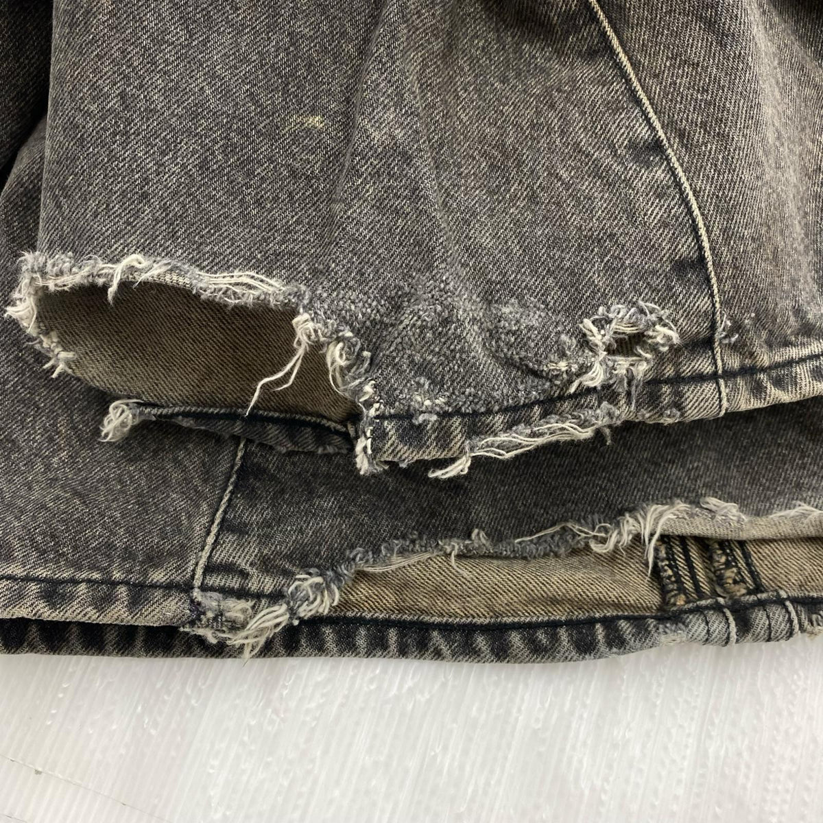 デニムパンツ NVRFRGT 3D Twisted Wide Leg Jeans 1 ブラック