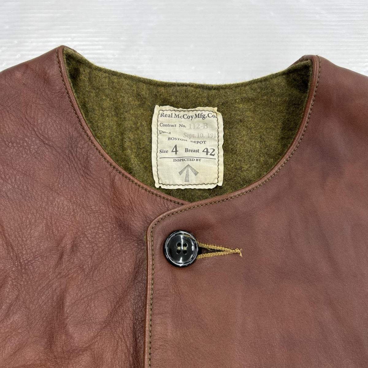 ジャケット REAL McCOY’S 112-B WW1 JERKIN VEST 4 茶 4 ブラウン