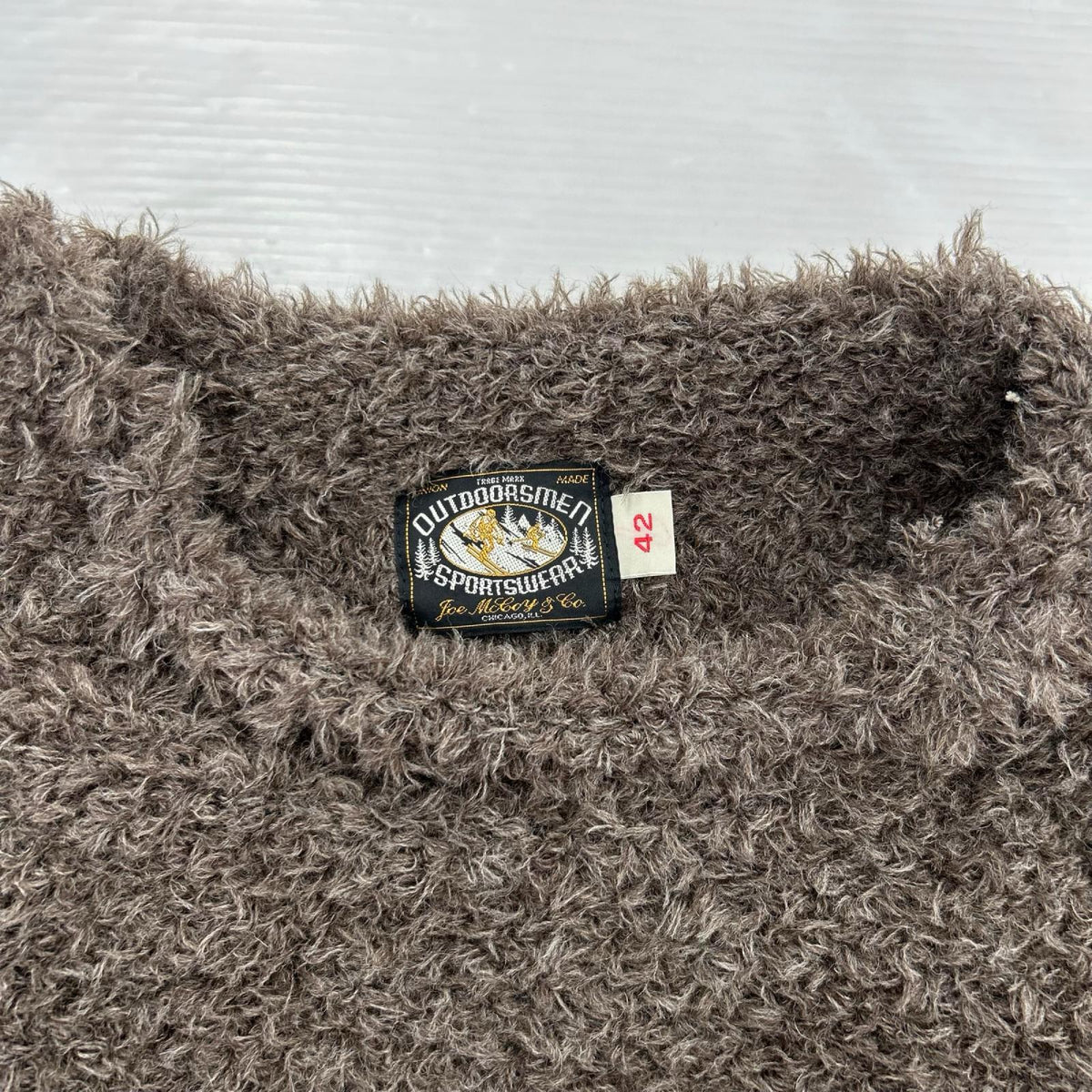 ニット OUTDOORSMEN SPOETSWARE ｼｬｷﾞｰﾆｯﾄ 42 茶 42 ブラウン