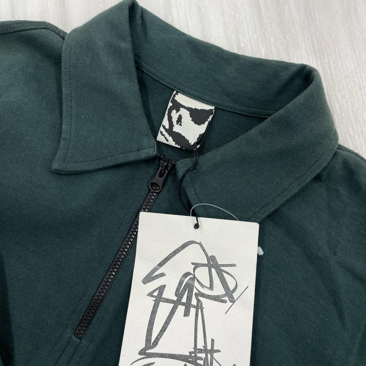 ポロシャツ GR10K Half Zip Polo Sweat M グリーン
