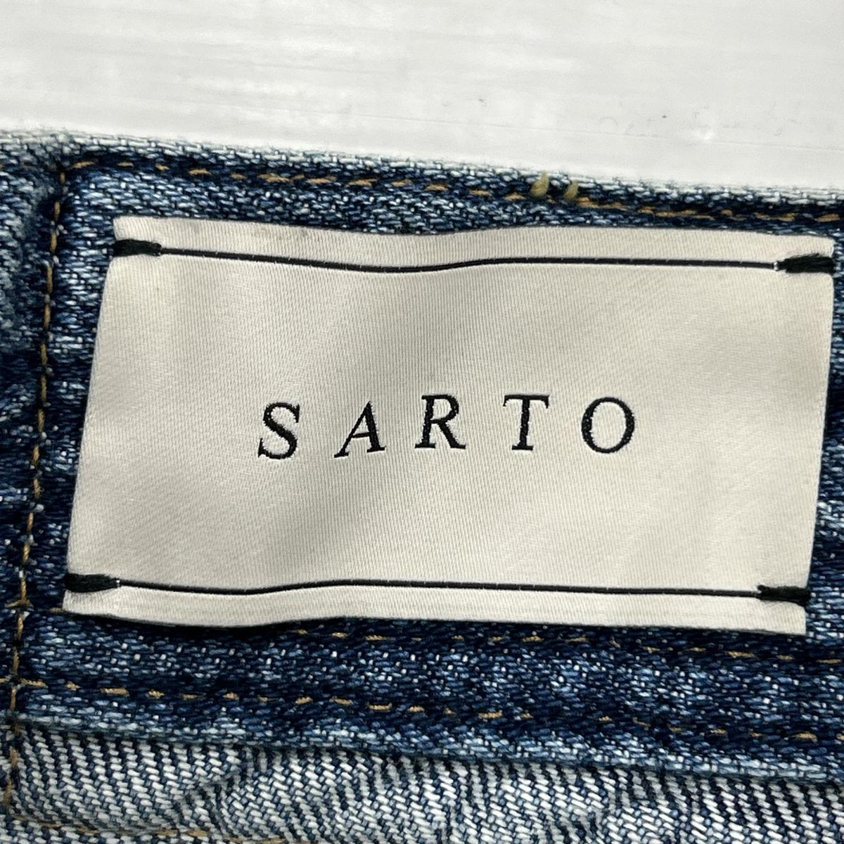 デニムパンツ SARTO WIDE EMBROIDERY DENIM PANTS L L
