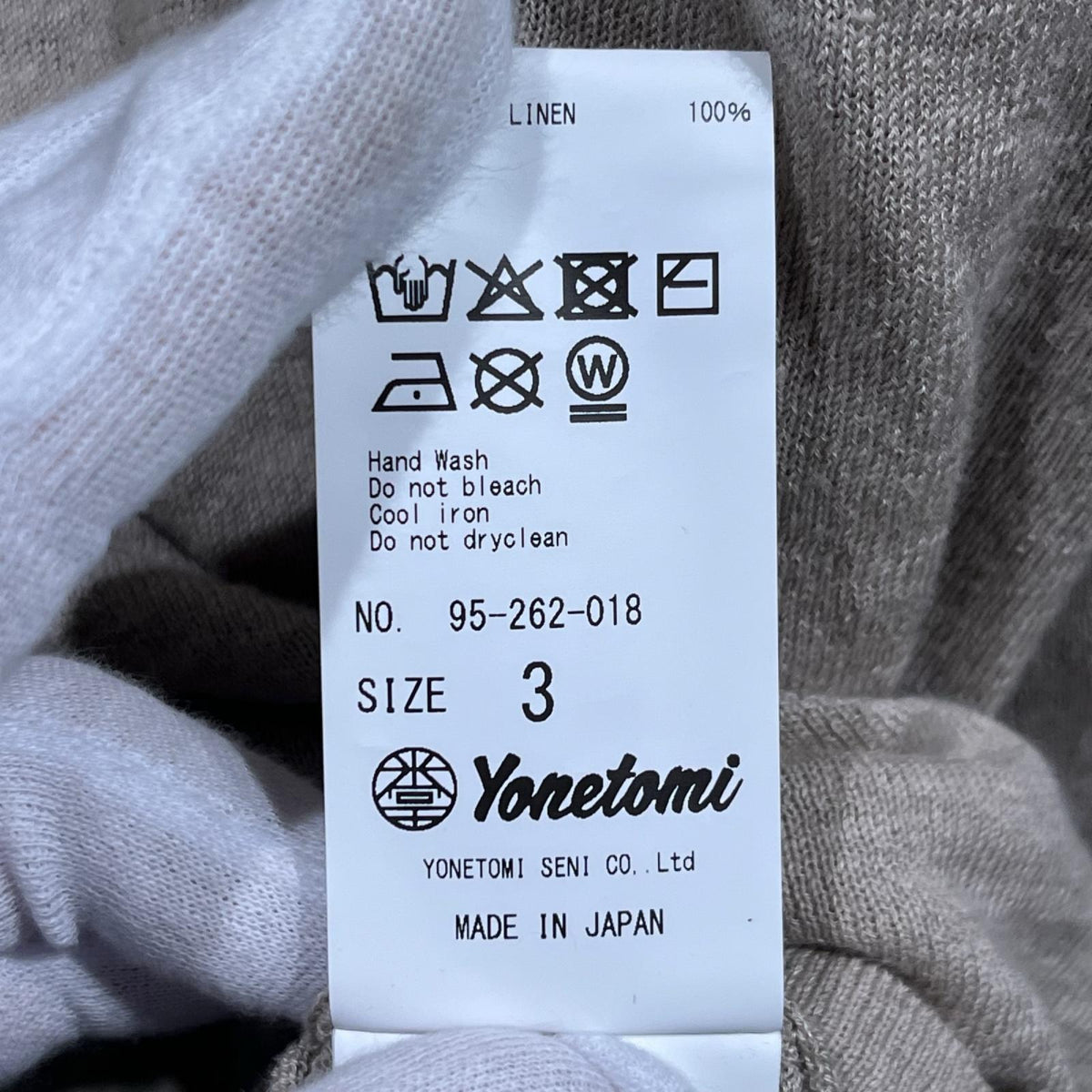 長袖Ｔシャツ Yonetomi NEW BASIC リネン バスクニット プルオーバー 3