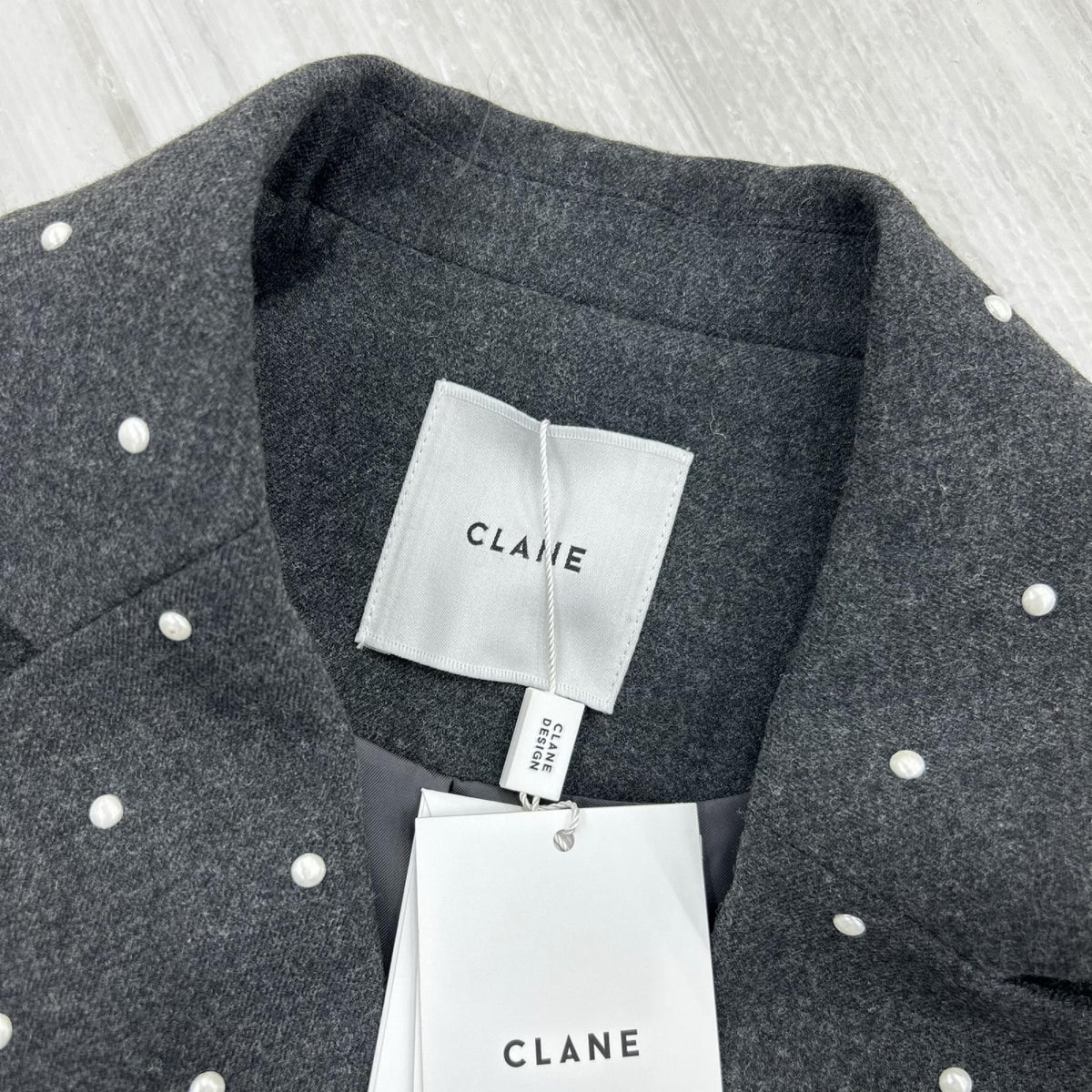 テーラードジャケット CLANE PEARL DOT JACKET ﾊﾟｰﾙｼﾞｬｹｯﾄ 1 ｸﾞﾚｰ 1 グレー