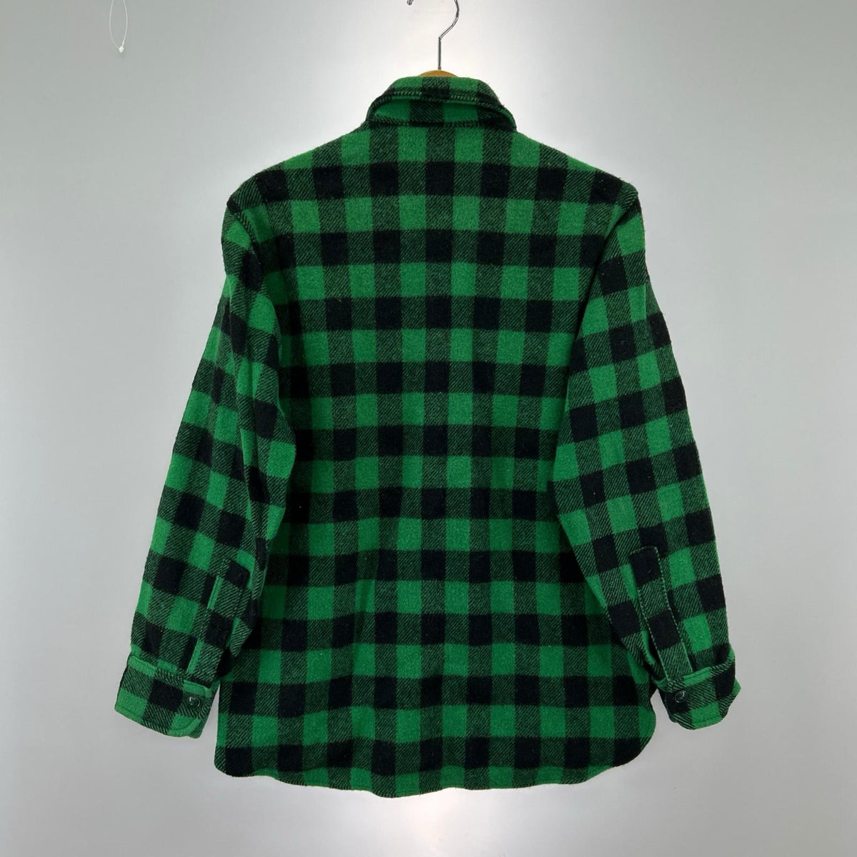 長袖シャツ 70s buffalo check shirt GRN/BLK M M