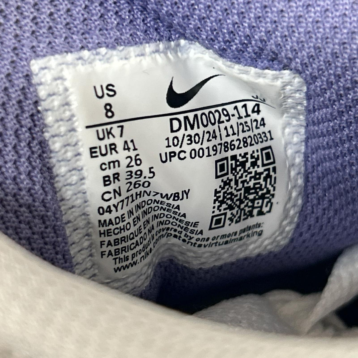 スニーカー Air Max 90 White/Dusty Amethyst 26cm 26cm (US8 UK7 1/2 EU42) マルチカラー