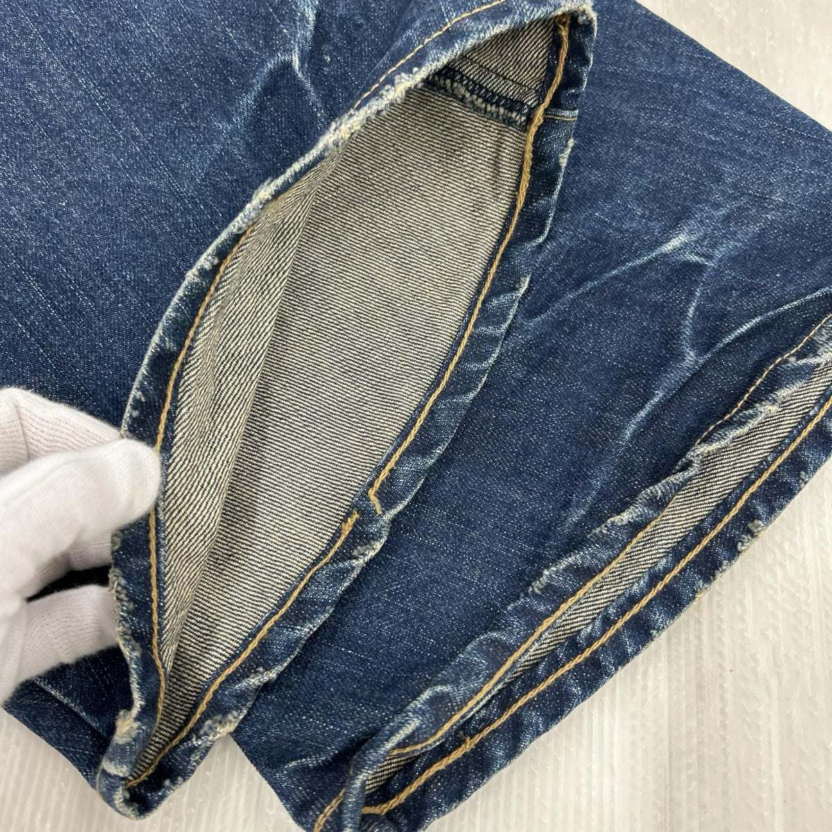 デニムパンツ 立体裁断 W32