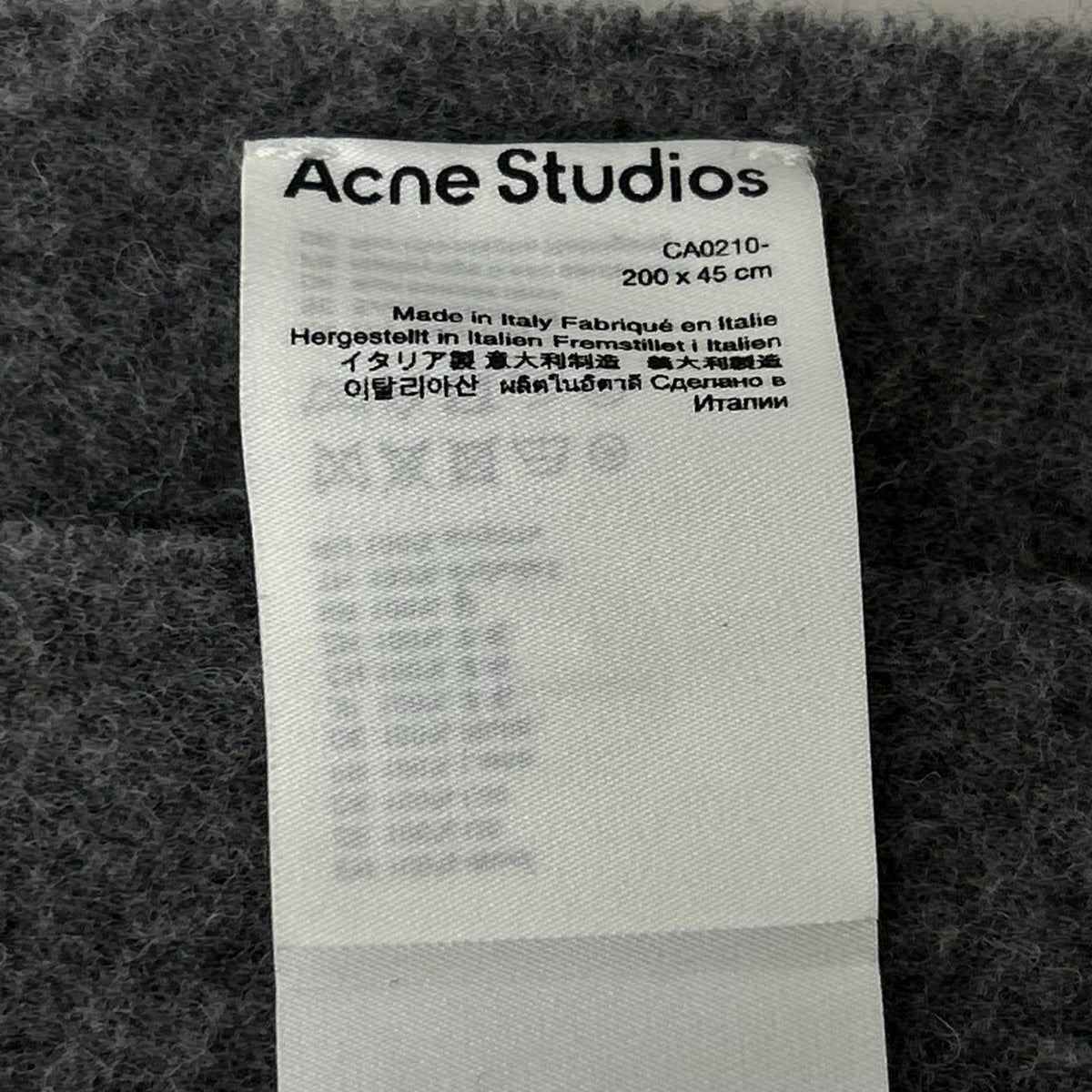 その他アクセサリー Acne Studios 大判ｽﾄｰﾙﾏﾌﾗｰ ｸﾞﾚｰ グレー