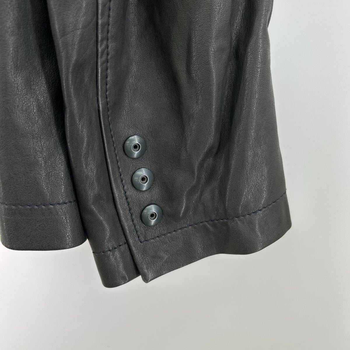 ジャケット GIORGIO ARMANI ｶｰﾌｽｷﾝ×ｼﾞｬｰｼﾞｰ ﾚｻﾞｰﾃｰﾗｰﾄﾞｼﾞｬｹｯﾄ 50 黒 50 ブラック
