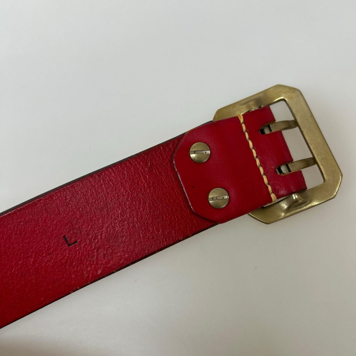 その他アクセサリー EVISU ﾀﾞﾌﾞﾙﾋﾟﾝ ど根性ﾍﾞﾙﾄ L レッド