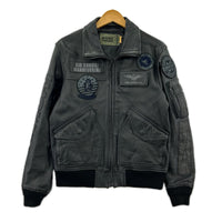 レザージャケット CWU LEATHER JKT TOP GUN/M/ﾌﾞﾗｯｸ M ブラック