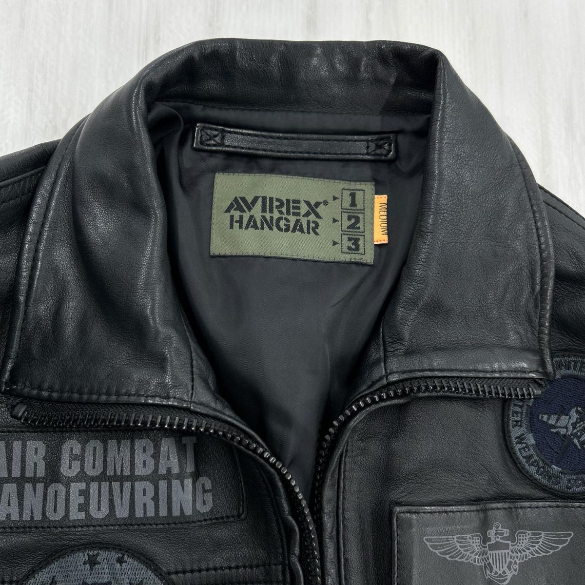 レザージャケット CWU LEATHER JKT TOP GUN/M/ﾌﾞﾗｯｸ M ブラック