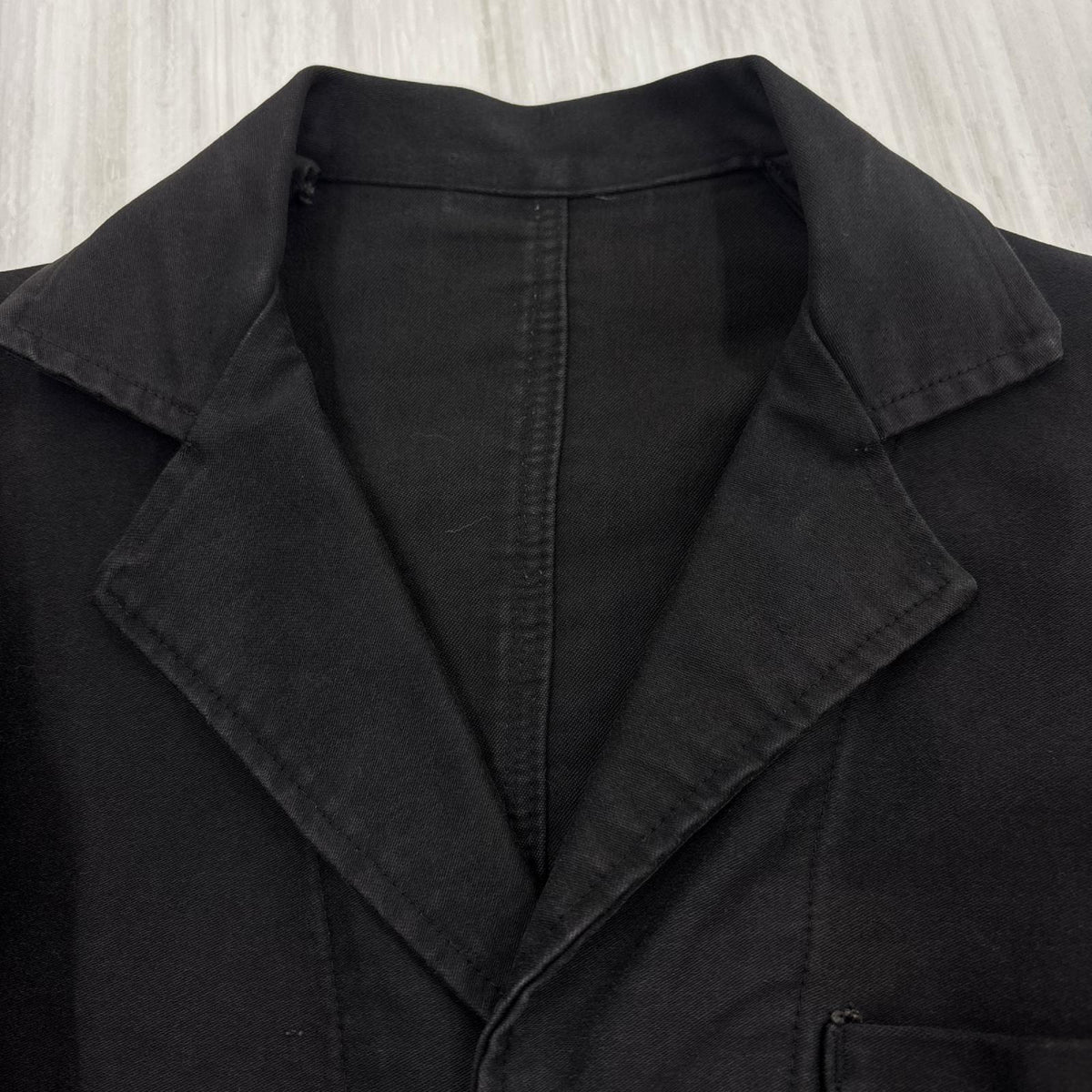 テーラードジャケット FRENCH WORK Black Moleskin Jacket 38 ブラック
