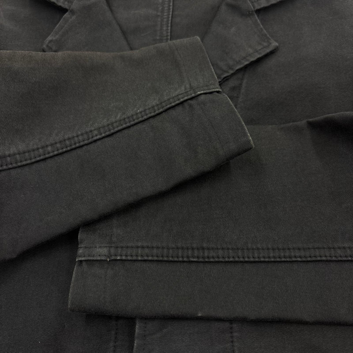 テーラードジャケット FRENCH WORK Black Moleskin Jacket 38 ブラック
