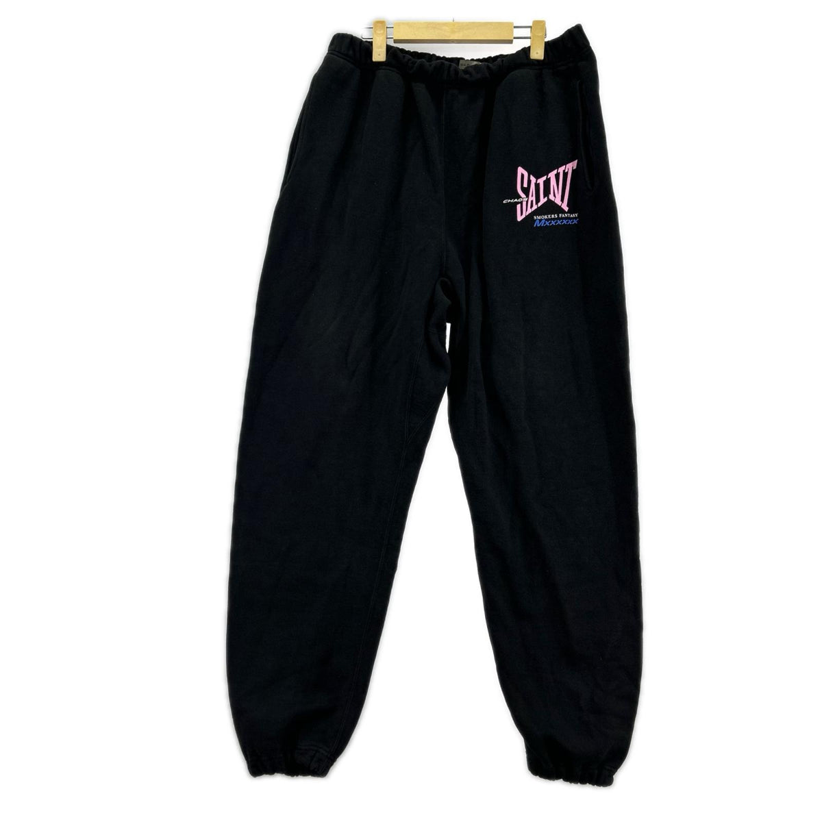 パンツ SAINT MICHAEL 25SS SWEAT PANTS RIBON SAINT ｽｳｪｯﾄﾊﾟﾝﾂ M 黒 M ブラック