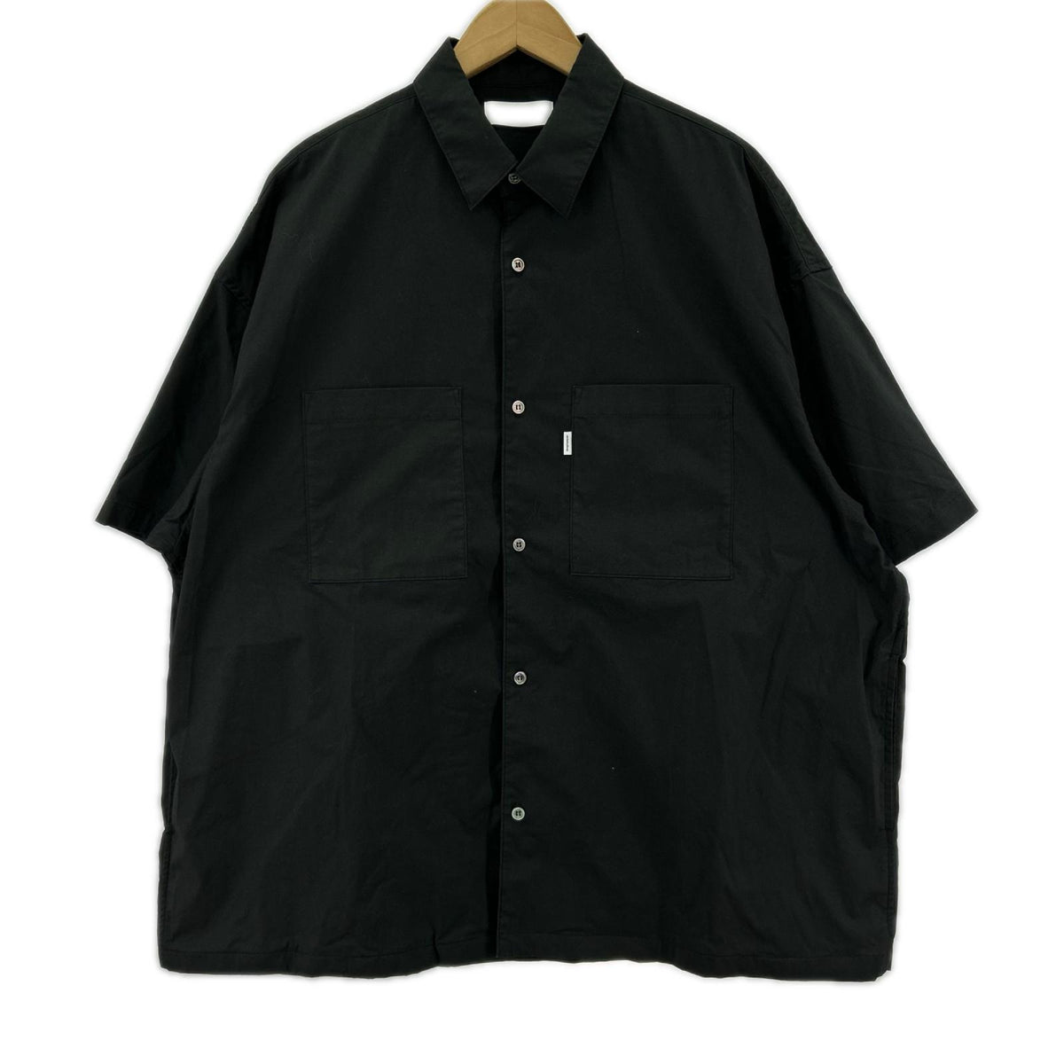長袖シャツ Stretch Typewriter Box Shirt ﾌﾞﾗｯｸ ブラック