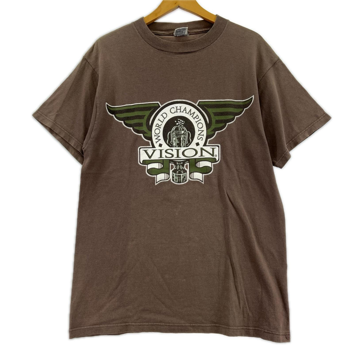 半袖Ｔシャツ 80s-90s USA製 WORLD CHAMPIONS Tシャツ(M) L ブラウン