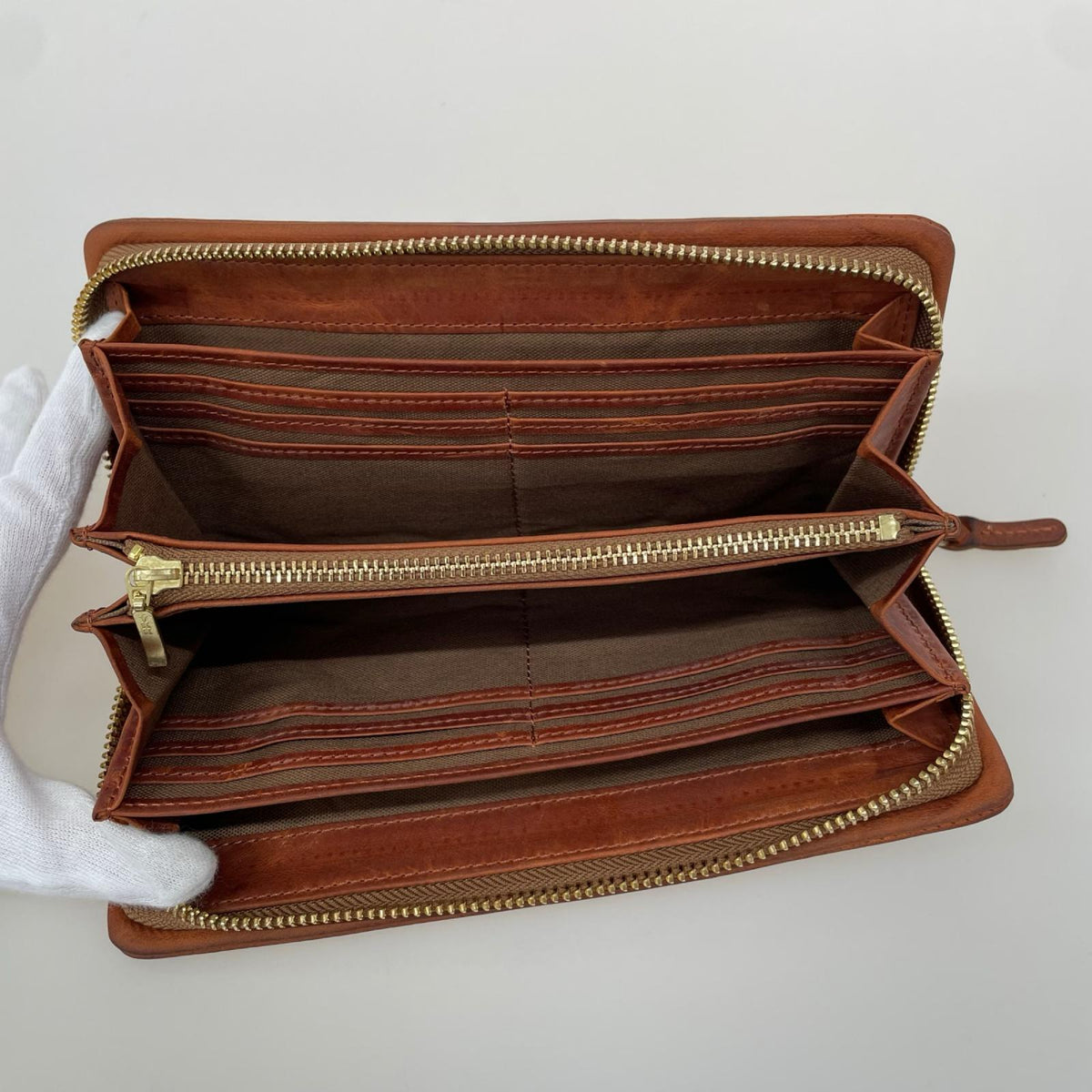 長財布 BAKU LEATHER ﾌﾞﾗｳﾝ ブラウン