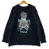 ニット WILDSIDEﾗｲﾝ ×gelato pique ｼﾞｬｶﾞｰﾄﾞ 黒 (M) M ブラック
