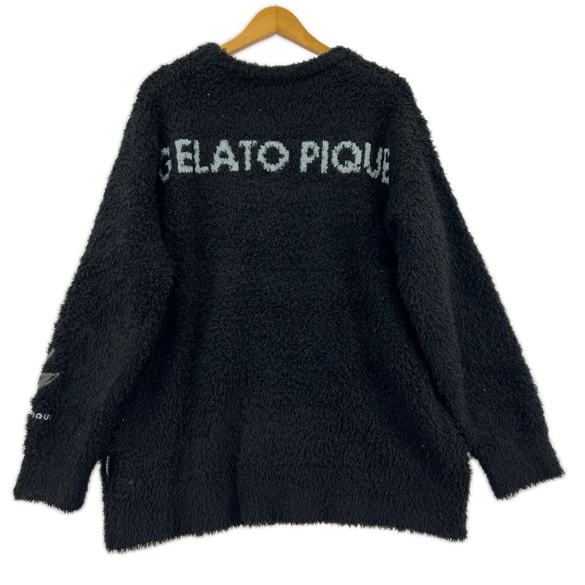 ニット WILDSIDEﾗｲﾝ ×gelato pique ｼﾞｬｶﾞｰﾄﾞ 黒 (M) M ブラック