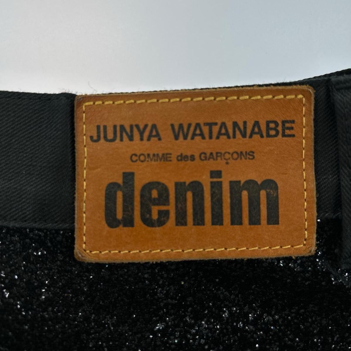 デニムパンツ denim 14AW ｽﾊﾟﾝｺｰﾙ ﾚｻﾞｰ ｸﾛｺ型押し ﾊﾟｯﾁﾜｰｸ M ブラック