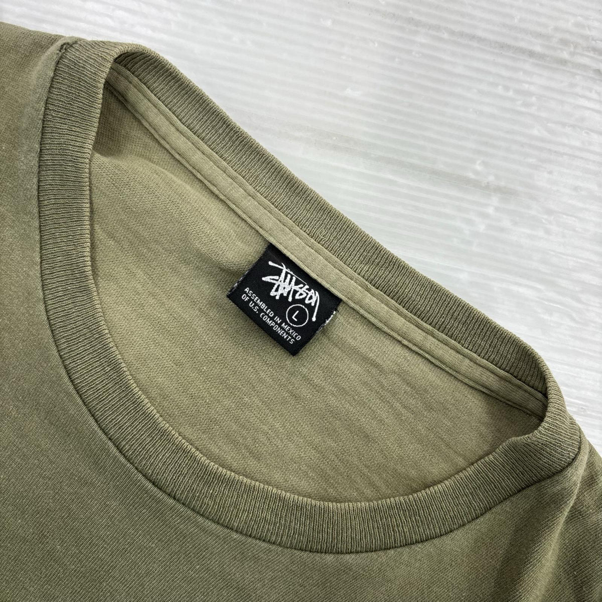 半袖Ｔシャツ 00s 変形SSﾌﾟﾘﾝﾄ KHK L カーキ