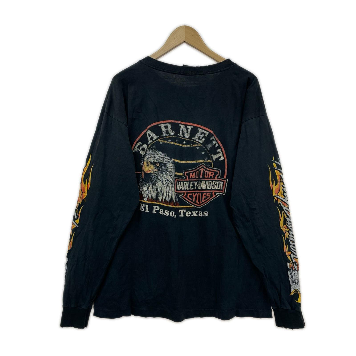 長袖Ｔシャツ 90’s GREAT LAKES Eagle Flame ＸＬ ブラック