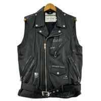 その他アウター DAIRIKU 22SS Hand Painted Double Leather Vest M ブラック