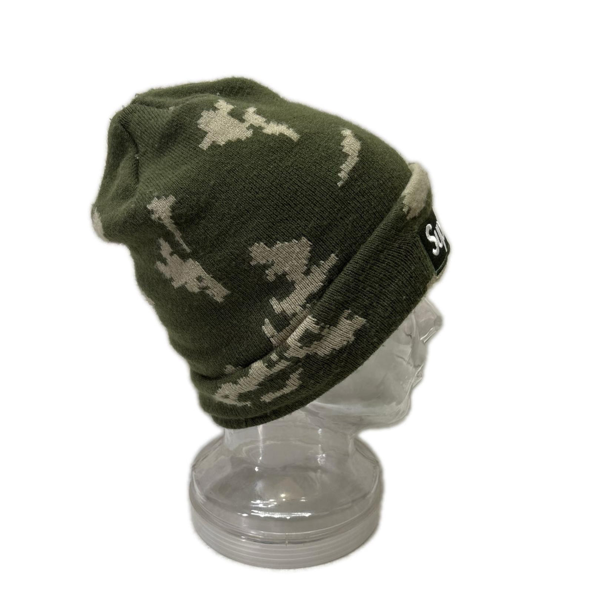 ニットキャップ Box Logo Beenie Olive Russian フリー カーキ