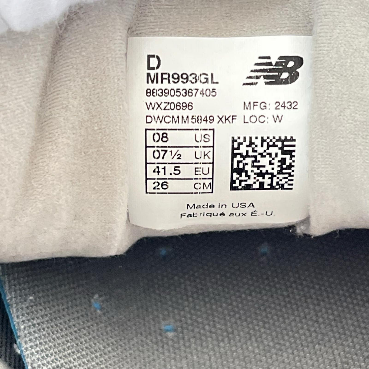 スニーカー MR993GL 26.0cm 26cm (US8 UK7 1/2 EU42) グレー