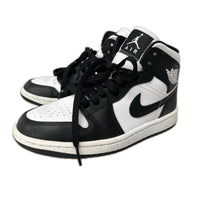 スニーカー AIR JORDAN 1 MID 白黒 (22.5)