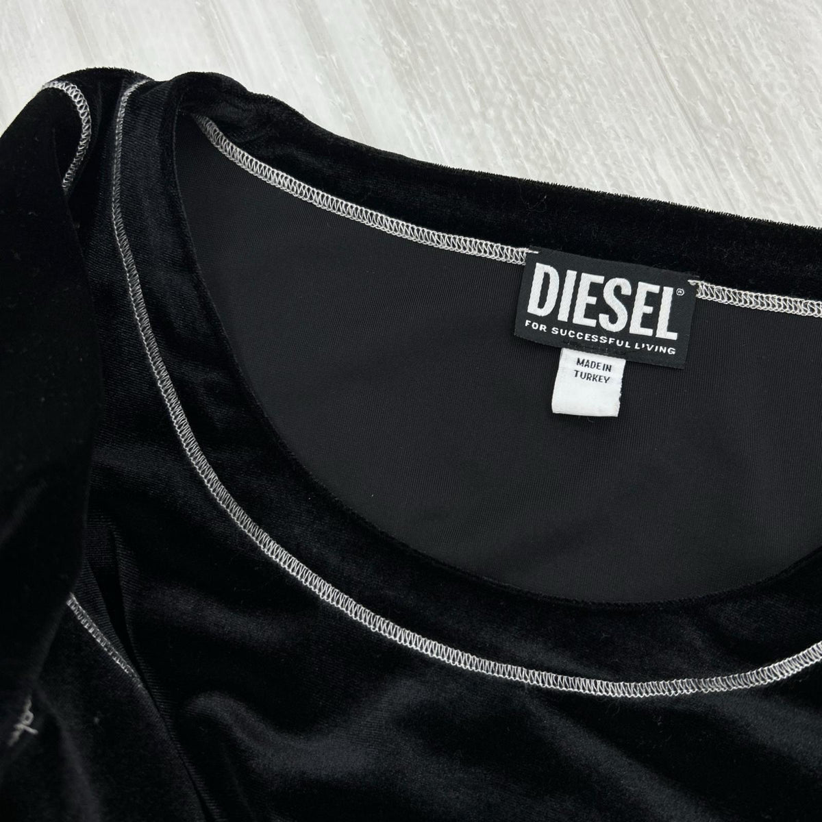 長袖Ｔシャツ ベロアトップス S ブラック
