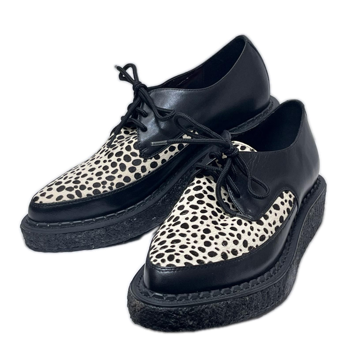 シューズ BLACK×LEOPARD 26cm
