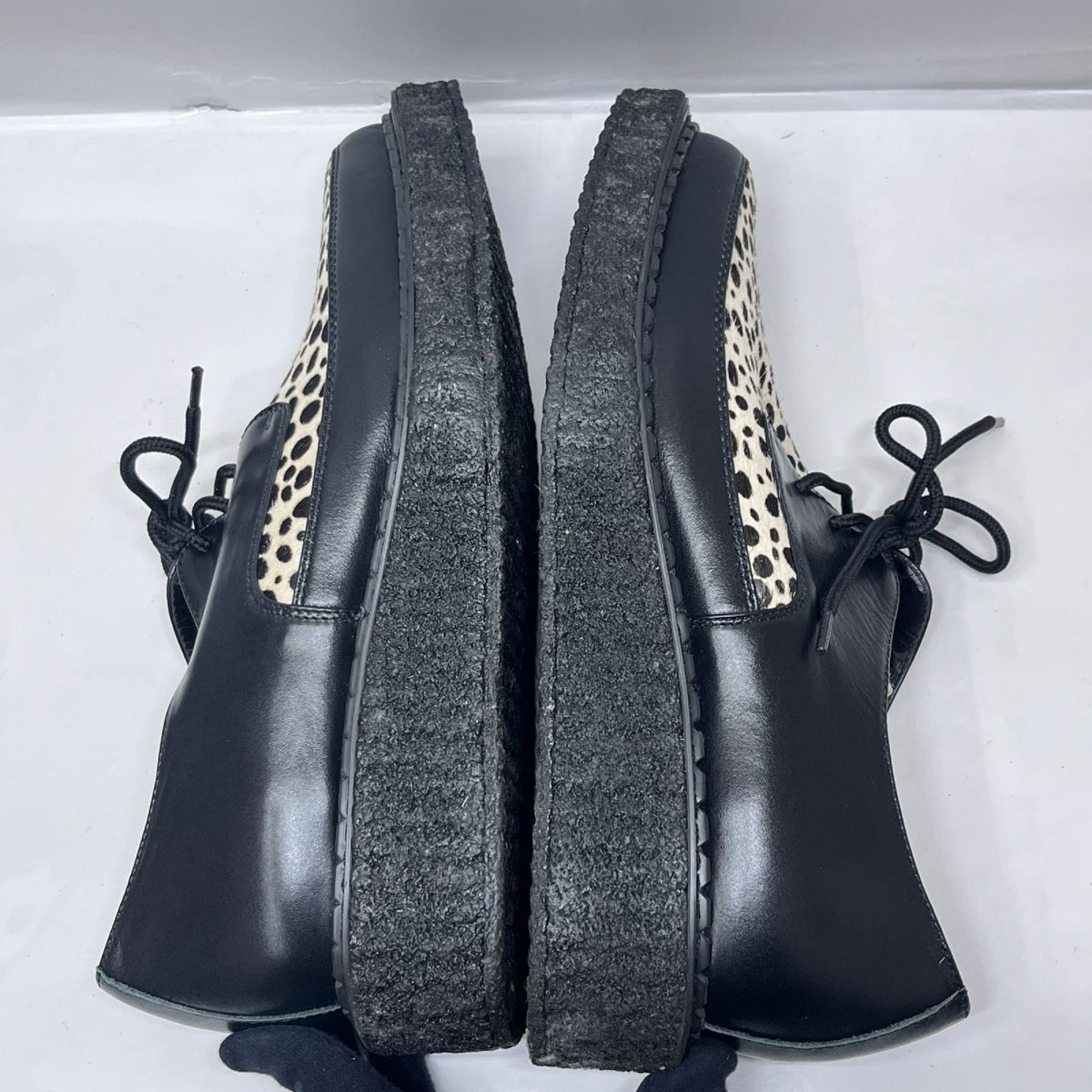 シューズ BLACK×LEOPARD 26cm