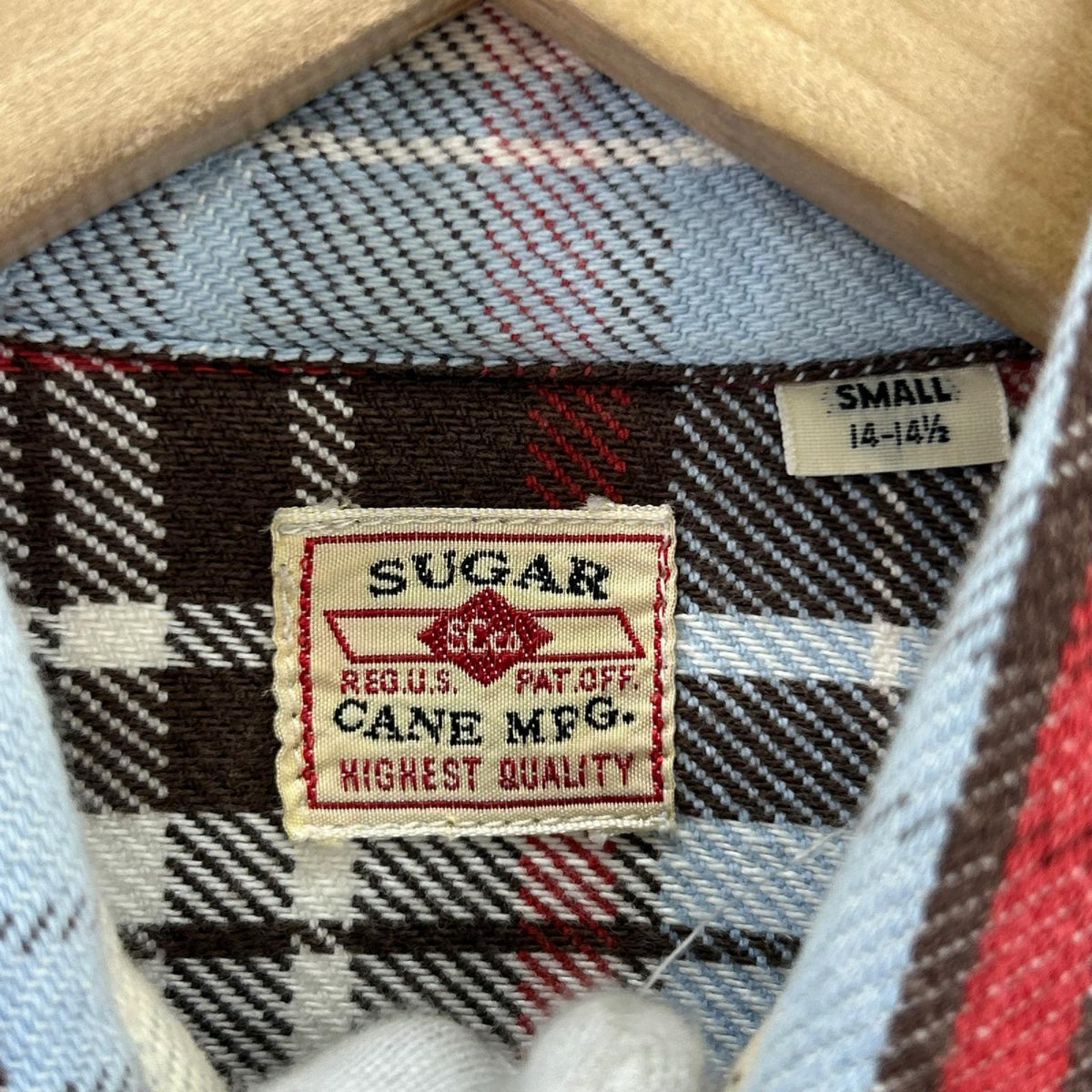 長袖シャツ SUGAR CANE ﾁｪｯｸ ﾍﾋﾞｰﾈﾙｼｬﾂ 青系 (S) S マルチカラー