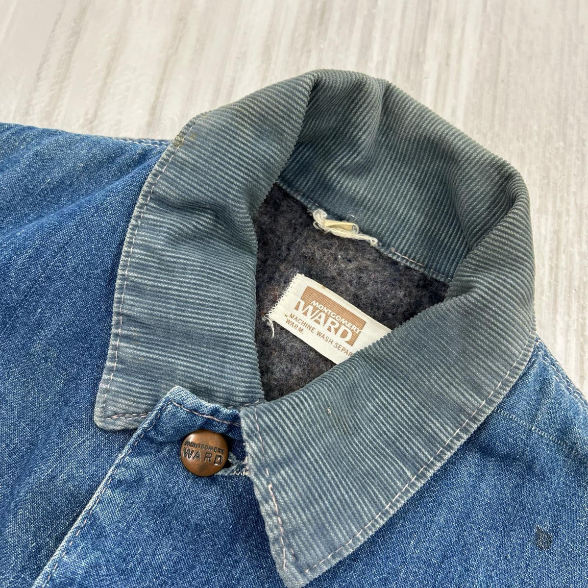 デニムジャケット OLD･VINTAGE 60s MONTGOMERY WARD ｶﾊﾞｰｵｰﾙ (40) ブルー