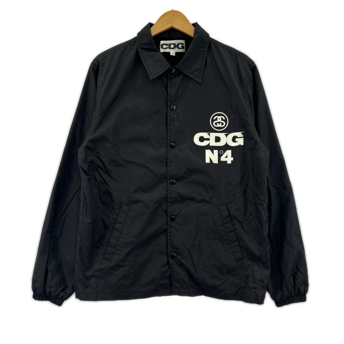 ジャケット 21AW/CDG×STUSSY ｺｰﾁｼﾞｬｹｯﾄ/ﾌﾞﾗｯｸ/S S ブラック