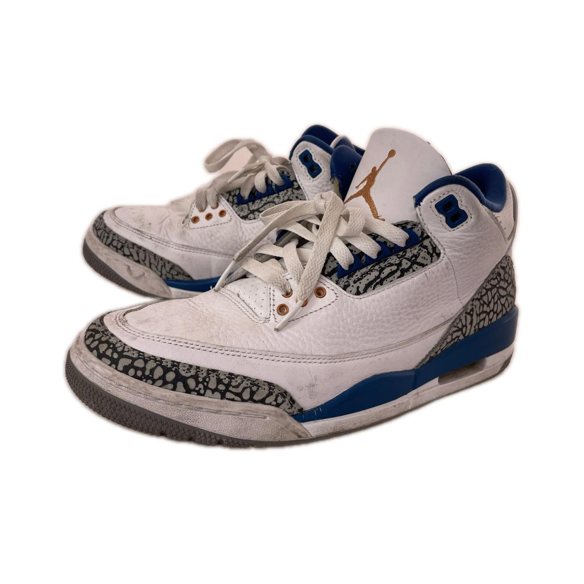 スニーカー AIR JORDAN 3 RETRO WIZARDS TRUE BLUE 26.5cm (US8 1/2 UK8 EU43) ホワイト